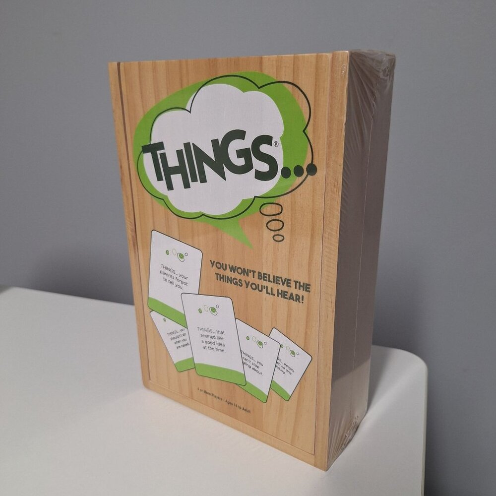 Things Party Game‎ By PlayMonster Cards Fun Wooden Box Sealed
